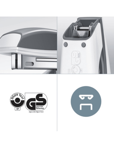 L-55281026,Capsator metalic LEITZ WOW 5528 MINI NeXXt Series, 10 coli, 1000 capse P2 incluse, rosu