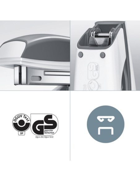 L-55281026,Capsator metalic LEITZ WOW 5528 MINI NeXXt Series, 10 coli, 1000 capse P2 incluse, rosu