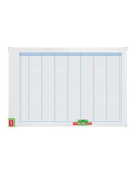 NB-3048201,Organizator NOBO Performance, saptamanal, magnetic, 90x60 cm, kit de planificare inclus, albastru