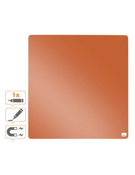 NB-1915622,Tabla NOBO patrata, plastic, 36x36 cm, magnetica, include marker si magneti, aramiu