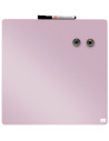 NB-1915623,Tabla NOBO patrata, plastic, 36x36 cm, magnetica, include marker si magneti, lila