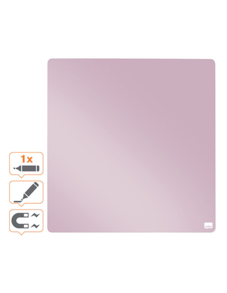 NB-1915623,Tabla NOBO patrata, plastic, 36x36 cm, magnetica, include marker si magneti, lila