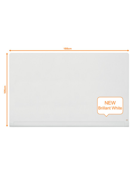 NB-1905193,Tabla NOBO Impression Pro Widescreen 85", sticla,190x100cm,magnetica,colturi rotunjite+accesorii,alb