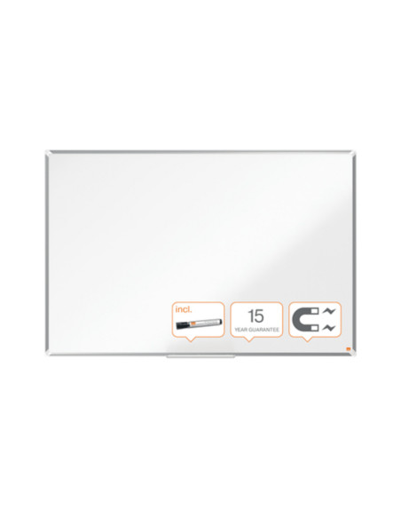 NB-1915158,Tabla NOBO Premium Plus, otel lacuit, 150x100 cm, magnetica, include marker si tavita, alb