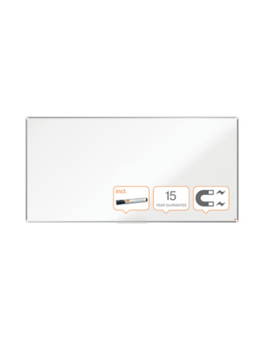 NB-1915163,Tabla NOBO Premium Plus, otel lacuit, 240x120 cm, magnetica, include marker si tavita, alb