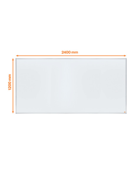 NB-1915705,Tabla NOBO Essentials, otel lacuit, 240x120 cm, magnetica, include tavita, alb