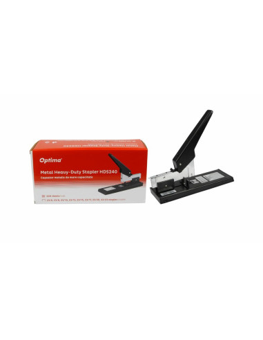 OP-650124005,Capsator metalic, de mare capacitate, 240 coli, capse 23/6 - 23/23, Optima HDS240 - negru