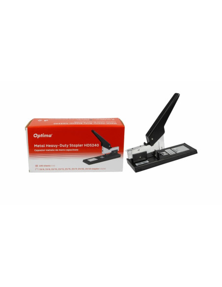 OP-650124005,Capsator metalic, de mare capacitate, 240 coli, capse 23/6 - 23/23, Optima HDS240 - negru