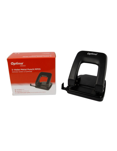 OP-650003505,Perforator metalic, 35 coli, Optima Classic MP35 - negru