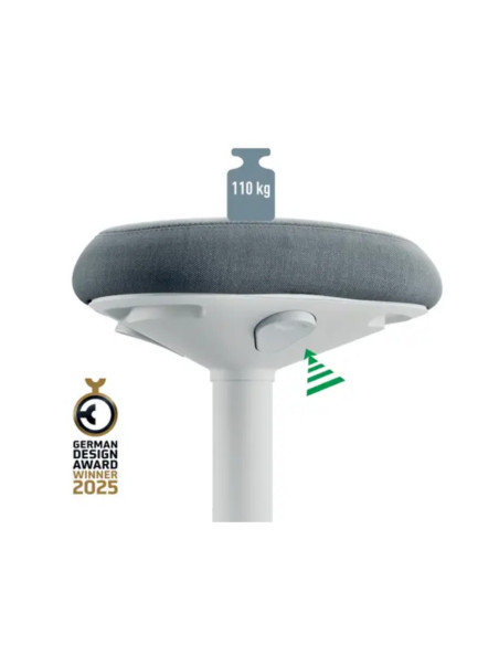 L-65450085,Scaun ergonomic LEITZ Ergo, pozitie sezut/ in picioare, inaltime reglabila (57-82 cm), gri-pastel