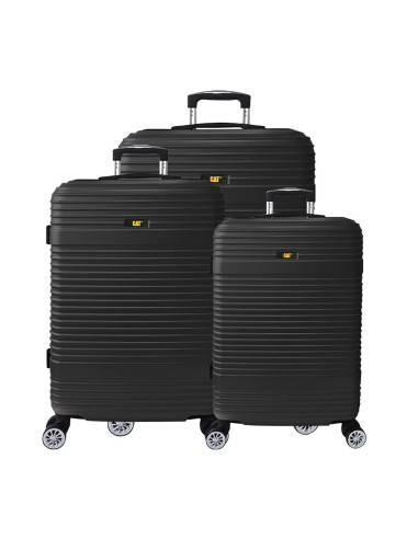 CAT-84412-01,Set 3 trollere CATERPILLAR V Power Alexa, 38L, 68L, 100L, ABS - negru