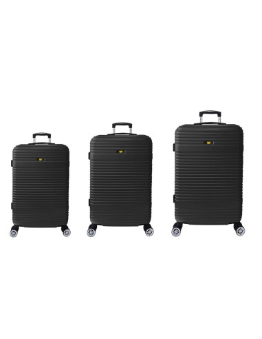 CAT-84412-01,Set 3 trollere CATERPILLAR V Power Alexa, 38L, 68L, 100L, ABS - negru
