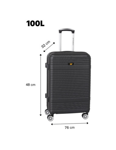 CAT-84412-01,Set 3 trollere CATERPILLAR V Power Alexa, 38L, 68L, 100L, ABS - negru