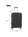 CAT-84412-01,Set 3 trollere CATERPILLAR V Power Alexa, 38L, 68L, 100L, ABS - negru