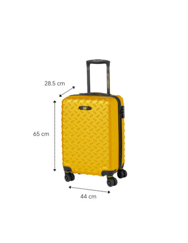 CAT-83685-217,Troller CATERPILLAR Industrial Plate, 44 x 27 x 65 cm (Lxlxh), 59L, ABS - galben