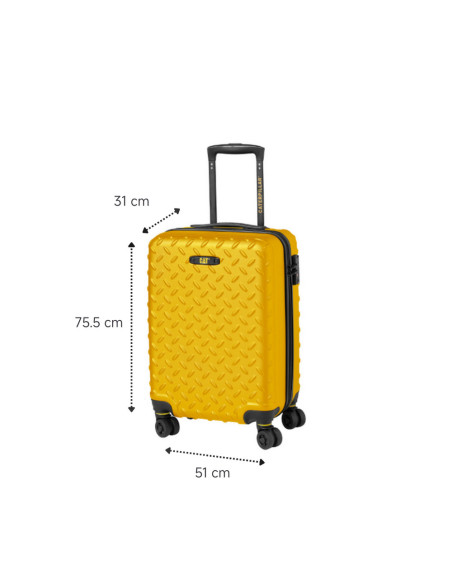 CAT-83686-217,Troller CATERPILLAR Industrial Plate, 51 x 31 x 74.5 cm (Lxlxh), 92L, ABS - galben