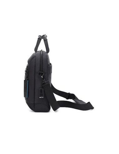 BL-BBC-3335P,Geanta BESTLIFE CPlus, 33x41x9cm, compartiment tableta si laptop 15.6 inch, negru/gri petrol
