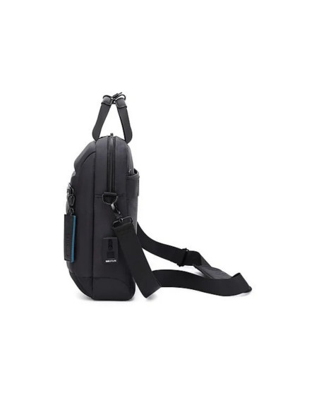 BL-BBC-3335P,Geanta BESTLIFE CPlus, 33x41x9cm, compartiment tableta si laptop 15.6 inch, negru/gri petrol