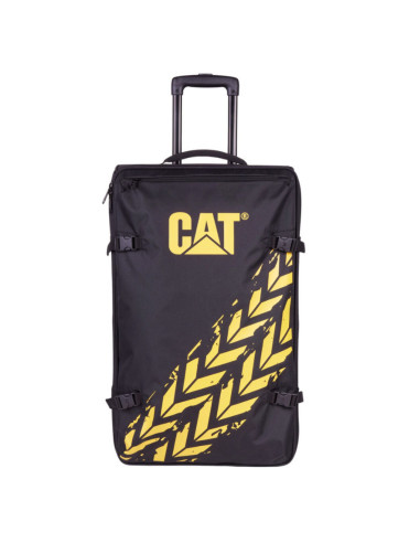 CAT-84595-588,Troller CATERPILLAR Soft Luggage, 37 x 20 x 65 cm (Lxlxh), 57L, Polyester - negru cu imprimeu galben