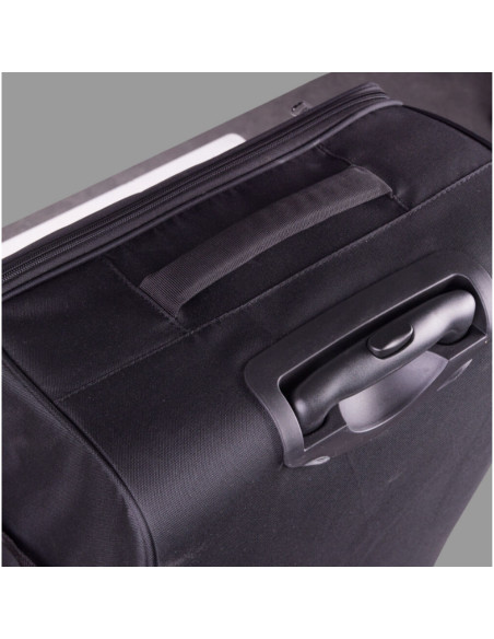 CAT-84595-588,Troller CATERPILLAR Soft Luggage, 37 x 20 x 65 cm (Lxlxh), 57L, Polyester - negru cu imprimeu galben