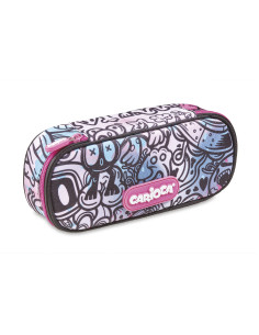 CA-231571,Penar cu fermoar Carioca Comics, bleu-roz