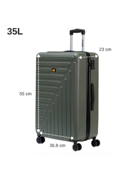 CAT-84683-551,Set 3 trollere CATERPILLAR Rockford, 35L, 59L, 92L, ABS - olive