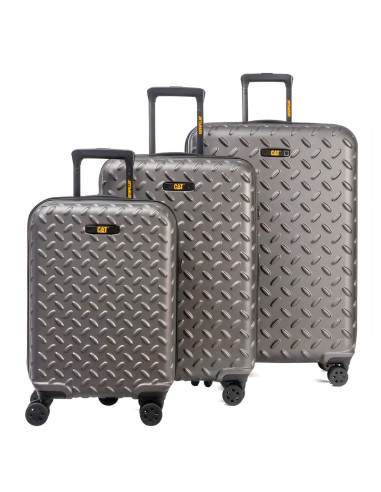 CAT-84758-336,Set 3 trollere CATERPILLAR Industrial Plate, 35L, 59L, 92L, ABS - titanium