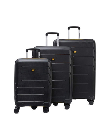 CAT-84922-01,Set 3 trollere CATERPILLAR Cargo Venture, 35L, 59L, 92L, ABS - black