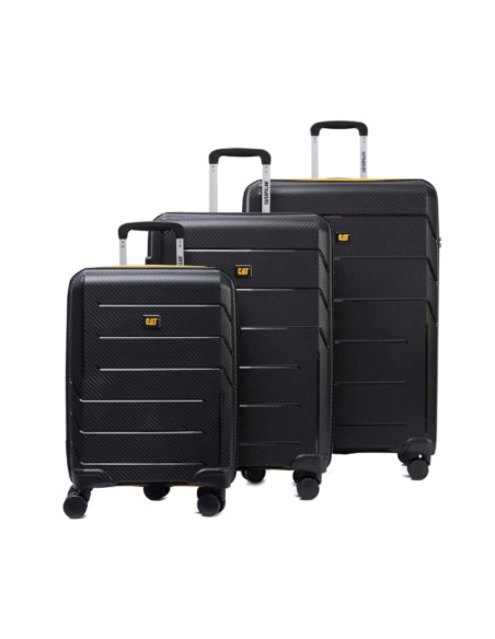 CAT-84922-01,Set 3 trollere CATERPILLAR Cargo Venture, 35L, 59L, 92L, ABS - black