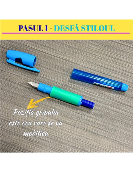 Set 2 stilouri Daco Duo Color + 50 rezerve cerneala, Roz