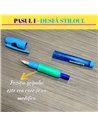 Set 2 stilouri Daco Duo Color + 50 rezerve cerneala, Roz