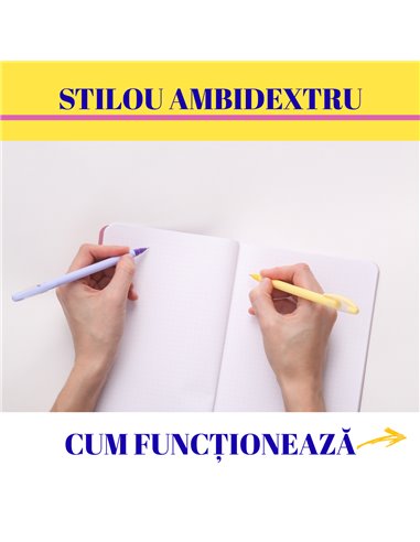 Set 2 stilouri Daco Duo Color + 50 rezerve cerneala, Roz