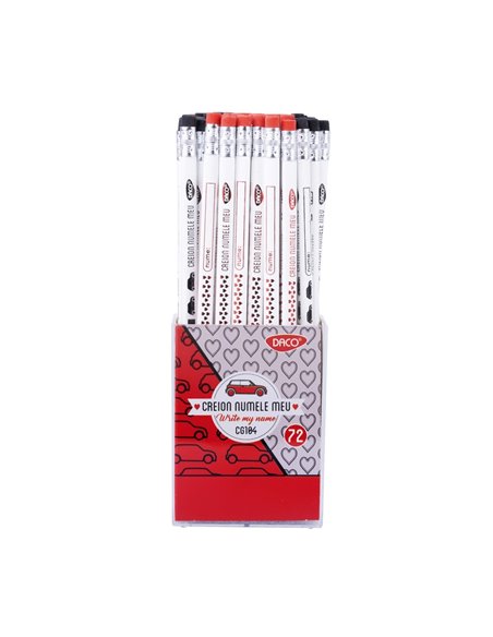 Set 72 creioane HB cu radiera Daco, Numele meu