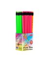 Set 72 creioane HB cu radiera Daco, Neon