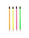 Set 72 creioane HB cu radiera Daco, Neon