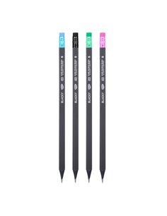 Creion HB negru cu radiera DACO, Blacky