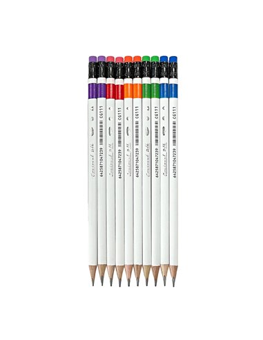 Creion negru cu radiera Daco CG111, Creionul alb