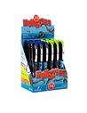 Set 24 stilouri Ecada, penita din iridiu tip M (Medium), corp din plastic, Motiv monsters