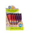 Set 24 stilouri cu penita ascunsa Ecada de fete dulci, corp din plastic