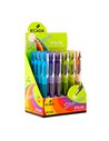 Set 24 stilouri cu penita ascunsa Ecada Straveziu, corp din plastic