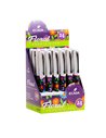 Set 24 stilouri Ecada, penita din iridiu tip F (Fine), corp din plastic, Motiv floral