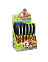 Set 24 stilouri Ecada, penita din iridiu tip M (Medium), corp din plastic, Motiv fotbalisti artisti