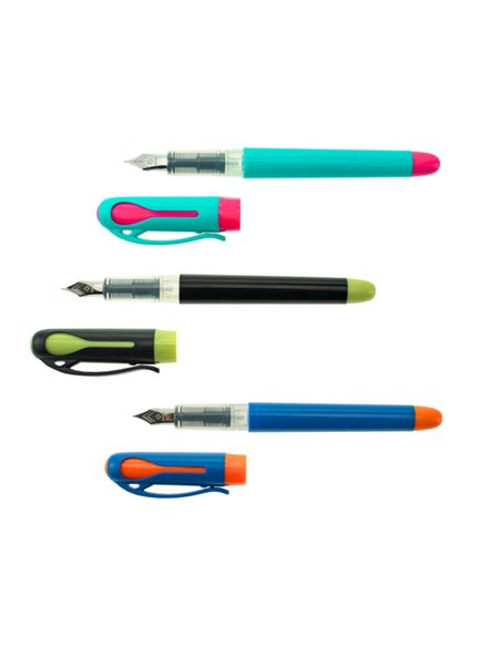Set 24 stilouri Ecada Colorel, penita din iridiu tip F (Fine), corp din plastic