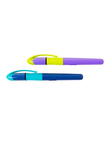 Set 24 stilouri Daco Cool, penita din iridiu tip F (Fine), corp din plastic