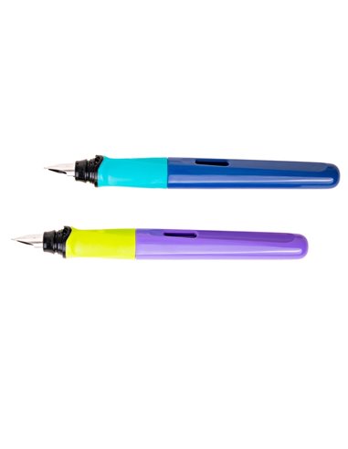 Set 24 stilouri Daco Cool, penita din iridiu tip F (Fine), corp din plastic