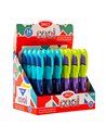Set 24 stilouri Daco Cool, penita din iridiu tip F (Fine), corp din plastic