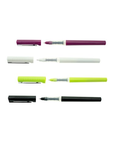 Set 24 stilouri cu penita ascunsa Ecada Ascunsel, corp din plastic