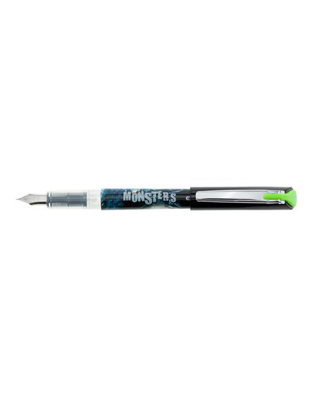 Set 24 stilouri Ecada, penita din iridiu tip M (Medium), corp din plastic, Motiv monsters