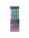 Set 72 creioane negre HB cu radiera Daco, Metalia