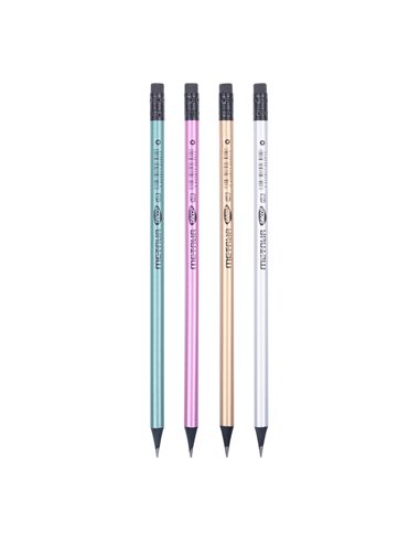 Set 72 creioane negre HB cu radiera Daco, Metalia